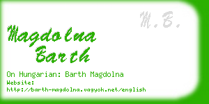 magdolna barth business card